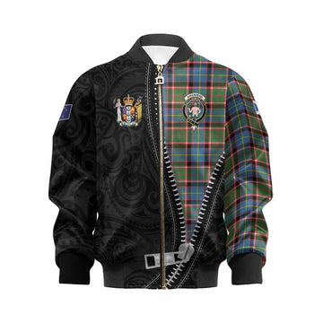 Aikenhead Tartan Kid Bomber Jacket New Zealand Pattern Unique Zipper Stylized