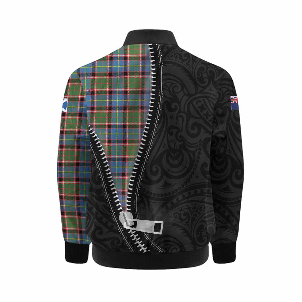 Aikenhead Tartan Kid Bomber Jacket New Zealand Pattern Unique Zipper Stylized