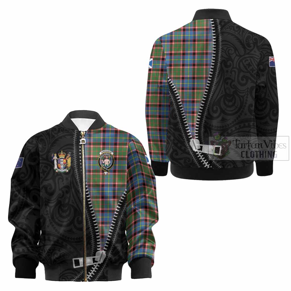 Aikenhead Tartan Kid Bomber Jacket New Zealand Pattern Unique Zipper Stylized