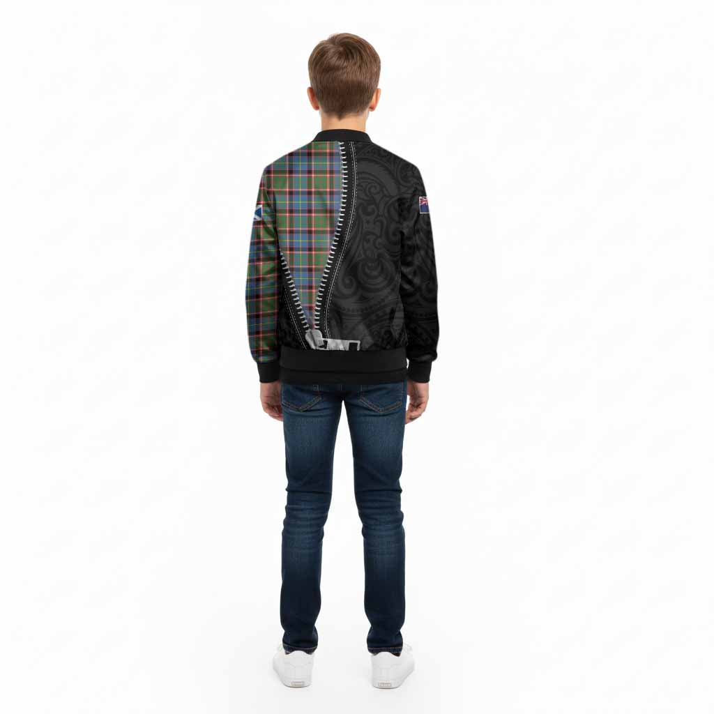 Aikenhead Tartan Kid Bomber Jacket New Zealand Pattern Unique Zipper Stylized