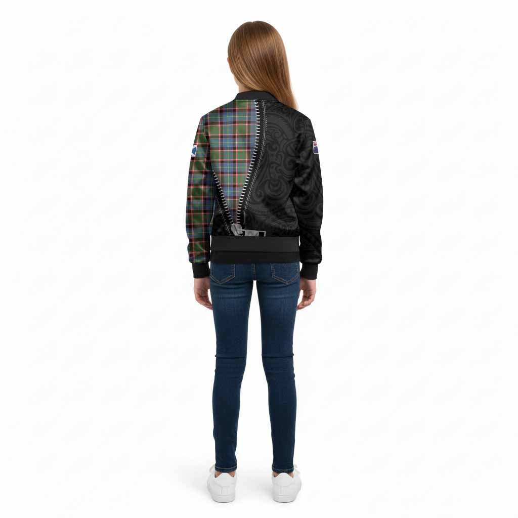 Aikenhead Tartan Kid Bomber Jacket New Zealand Pattern Unique Zipper Stylized