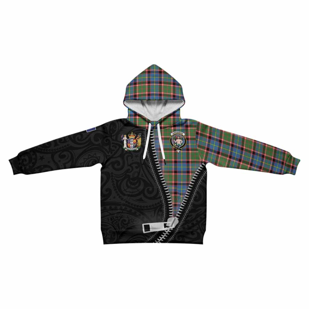 Aikenhead Tartan Kid Hoodie New Zealand Pattern Unique Zipper Stylized