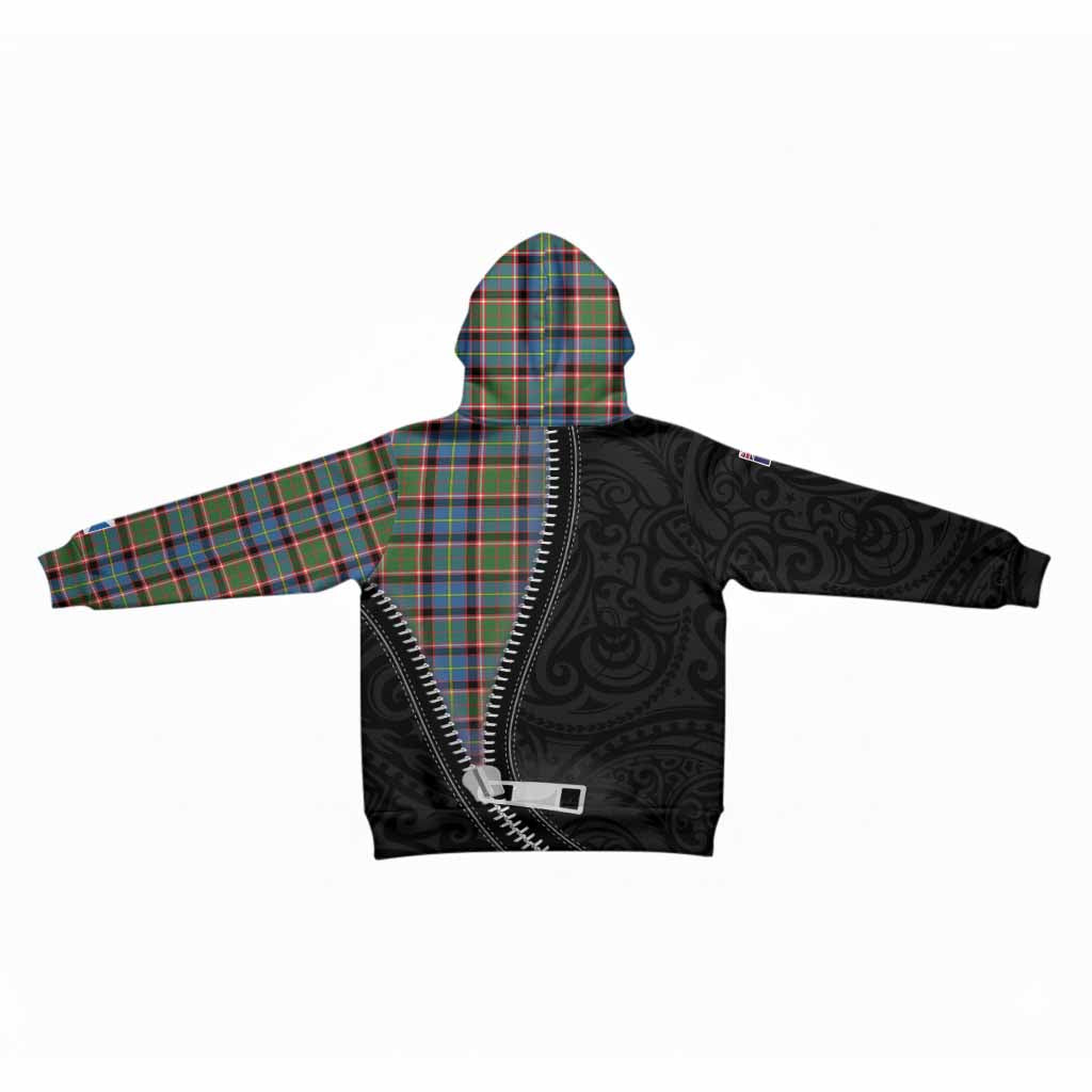 Aikenhead Tartan Kid Hoodie New Zealand Pattern Unique Zipper Stylized