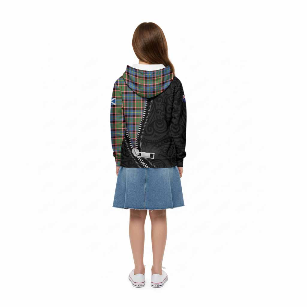 Aikenhead Tartan Kid Hoodie New Zealand Pattern Unique Zipper Stylized
