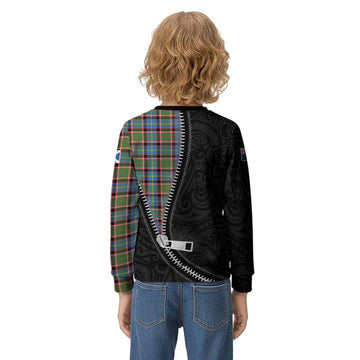 Aikenhead Tartan Kid Knitted Sweatshirt New Zealand Pattern Unique Zipper Stylized