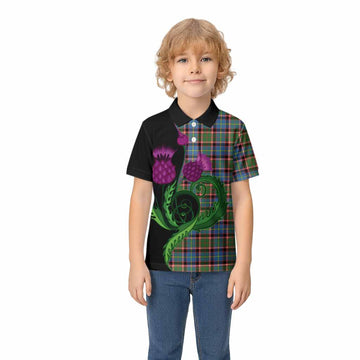 Aikenhead Tartan Kid Polo Shirt Traditional Scottish Thistle