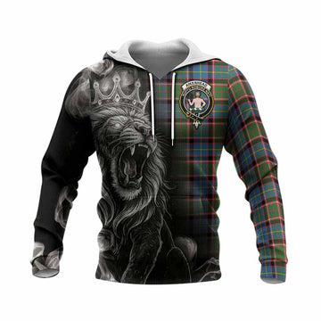 Aikenhead Tartan Knitted Hoodie Roaring Lion Heritage