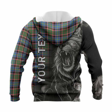 Aikenhead Tartan Knitted Hoodie Roaring Lion Heritage