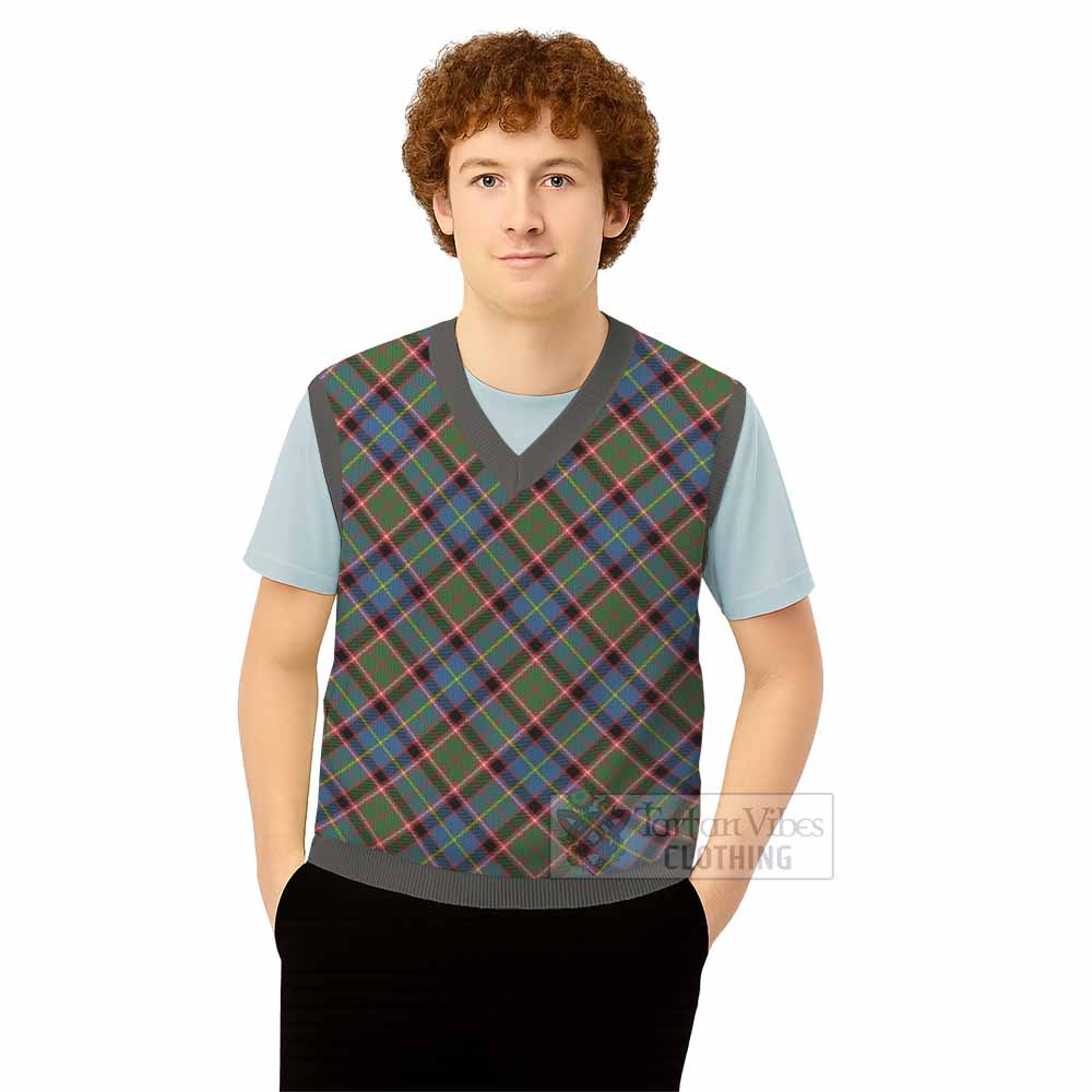 Aikenhead Tartan  Knitted V-Neck Vest Cross Style
