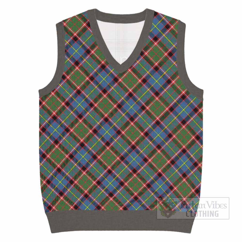 Aikenhead Tartan  Knitted V-Neck Vest Cross Style