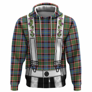 Aikenhead Tartan Lederhosen Costume Hoodie Scotland Thistle Floral