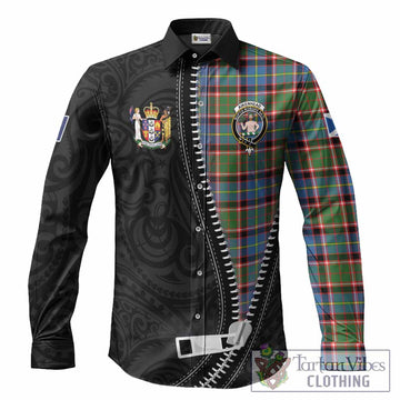 Aikenhead Tartan Long Sleeve Button Shirts New Zealand Pattern Unique Zipper Stylized
