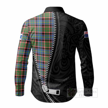 Aikenhead Tartan Long Sleeve Button Shirts New Zealand Pattern Unique Zipper Stylized