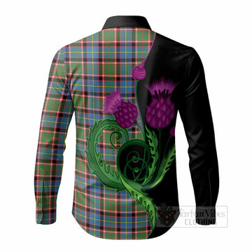 Aikenhead Tartan Long Sleeve Button Shirts Traditional Scottish Thistle
