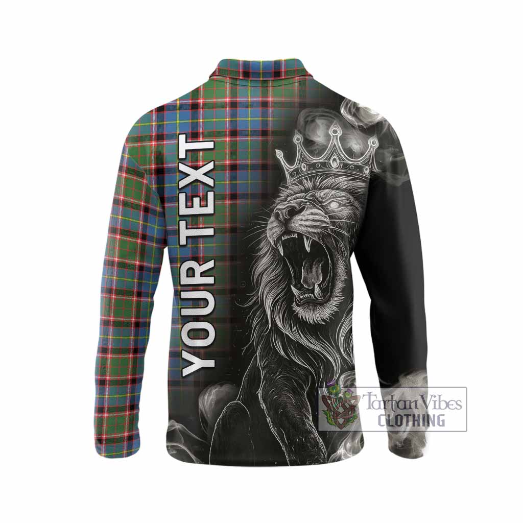 Aikenhead Tartan Long Sleeve Polo Shirt Roaring Lion Heritage