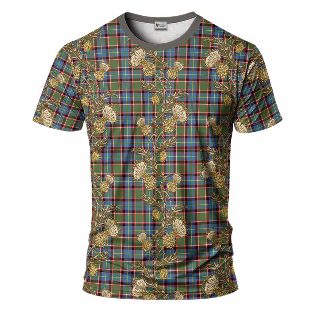 Aikenhead Tartan T-Shirt Seamless Scottish Thistle Flowers