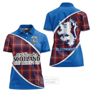 Ainslie Family Crest Tartan Women's Polo Shirt Celebrate Saint Andrew's Day in Style Women - Tartan Vibes Clothing
