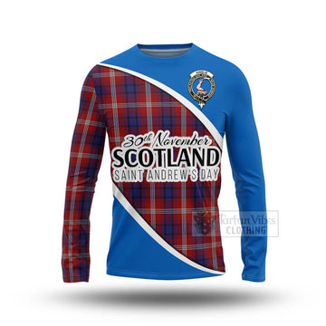Ainslie Family Crest Tartan Long Sleeve T-Shirt Celebrate Saint Andrew's Day in Style Unisex - Tartan Vibes Clothing