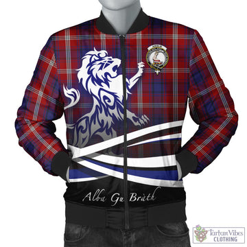 Ainslie Tartan Bomber Jacket with Alba Gu Brath Regal Lion Emblem Unisex - Tartan Vibes Clothing