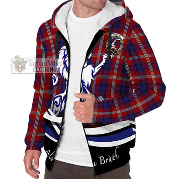 Ainslie Tartan Sherpa Hoodie with Alba Gu Brath Regal Lion Emblem Unisex S - Tartan Vibes Clothing