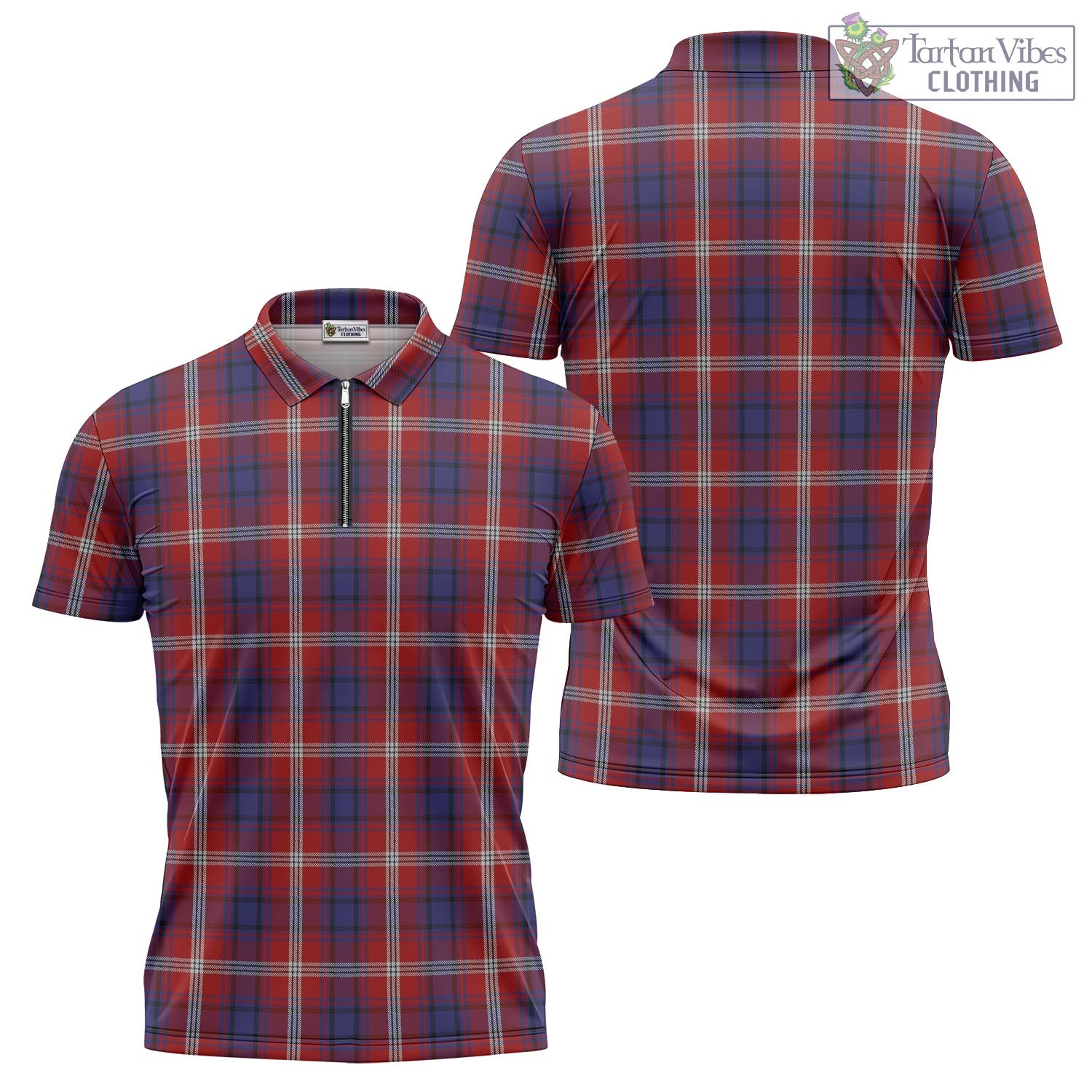 Ainslie Tartan Zipper Polo Shirt Unisex - Tartan Vibes Clothing