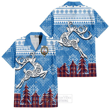 Ainslie Clan Christmas Hawaiian Shirt Celtic Reindeer Style Kid - Tartan Vibes Clothing