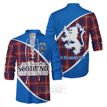 Ainslie Family Crest Tartan Ghillie Kilt Shirt Celebrate Saint Andrew's Day in Style Men - Tartan Vibes Clothing