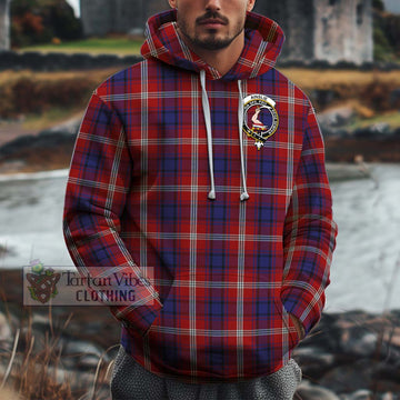 Ainslie Tartan Cotton Hoodie with Family Crest Pullover Hoodie XS - Tartan Vibes Clothing