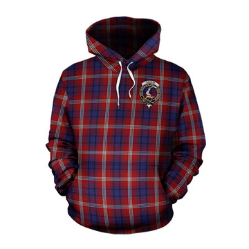 Ainslie Tartan Cotton Hoodie with Family Crest Celtic Skull Style Pullover Hoodie XS - Tartan Vibes Clothing