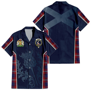 Ainslie Tartan Hawaiian Shirt with Family Crest and Scottish Thistle Vibes Sport Style Kid - Tartan Vibes Clothing