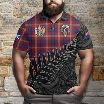Ainslie Crest Tartan Polo Shirt with New Zealand Silver Fern Half Style Kid - Tartan Vibes Clothing
