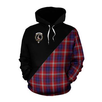 Ainslie Tartan Cotton Hoodie with Family Crest and Military Logo Style Pullover Hoodie XS - Tartan Vibes Clothing