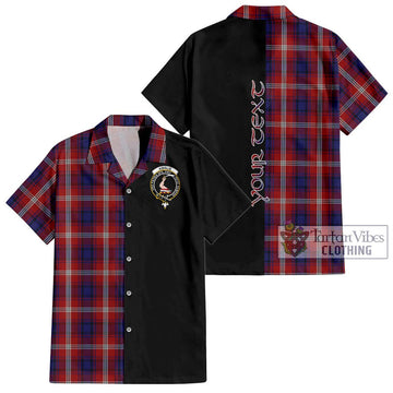Ainslie Tartan Hawaiian Shirt with Family Crest and Half Of Me Style Kid - Tartan Vibes Clothing