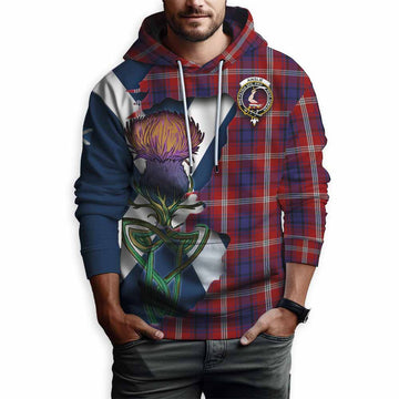 Tartan Vibes Clothing Ainslie Tartan Family Crest Hoodie Scottish Thistle Celtic Inspired