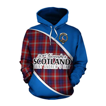 Ainslie Family Crest Tartan Cotton Hoodie Celebrate Saint Andrew's Day in Style Pullover Hoodie XS - Tartan Vibes Clothing
