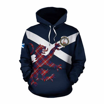 Ainslie Tartan Lion Rampant Cotton Hoodie Proudly Display Your Heritage with Alba Gu Brath and Clan Name Pullover Hoodie XS - Tartan Vibes Clothing