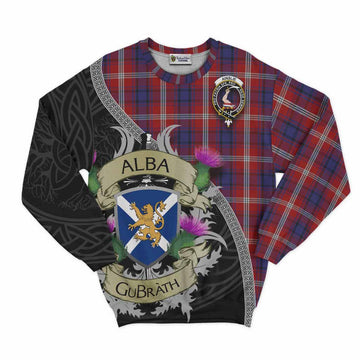 Ainslie Tartan Family Crest Sweatshirt Lion Rampant Royal Thistle Shield Celtic Inspired Unisex - Tartan Vibes Clothing