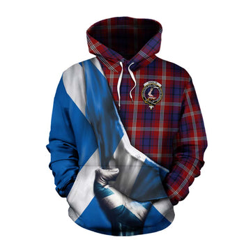 Ainslie Tartan Cotton Hoodie with Family Crest Scotland Patriotic Style Pullover Hoodie XS - Tartan Vibes Clothing