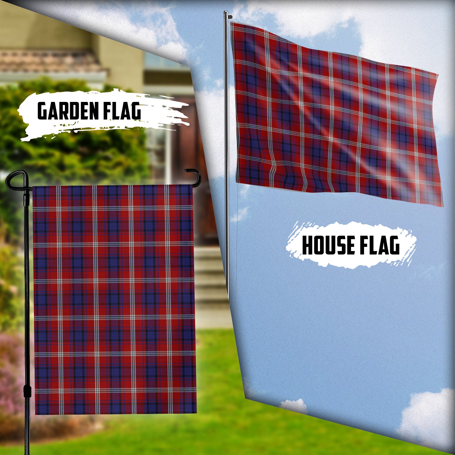 Ainslie Tartan Flag Garden Flag (Vertical) - Tartanvibesclothing