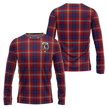 Ainslie Tartan Long Sleeve T-Shirt with Family Crest Unisex - Tartanvibesclothing