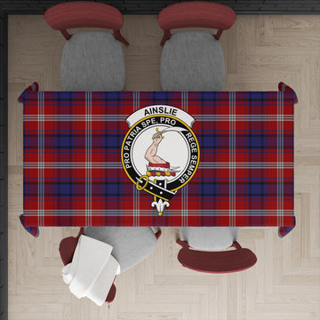 Ainslie Tatan Tablecloth with Family Crest - Tartanvibesclothing