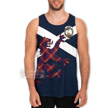 Ainslie Tartan Lion Rampant Men's Tank Top Proudly Display Your Heritage with Alba Gu Brath and Clan Name Men - Tartan Vibes Clothing