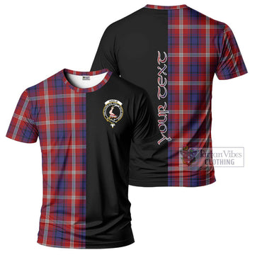 Ainslie Tartan T-Shirt with Family Crest and Half Of Me Style Kid's Shirt - Tartan Vibes Clothing
