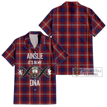 Ainslie Tartan Hawaiian Shirt with Family Crest DNA In Me Style Kid - Tartan Vibes Clothing