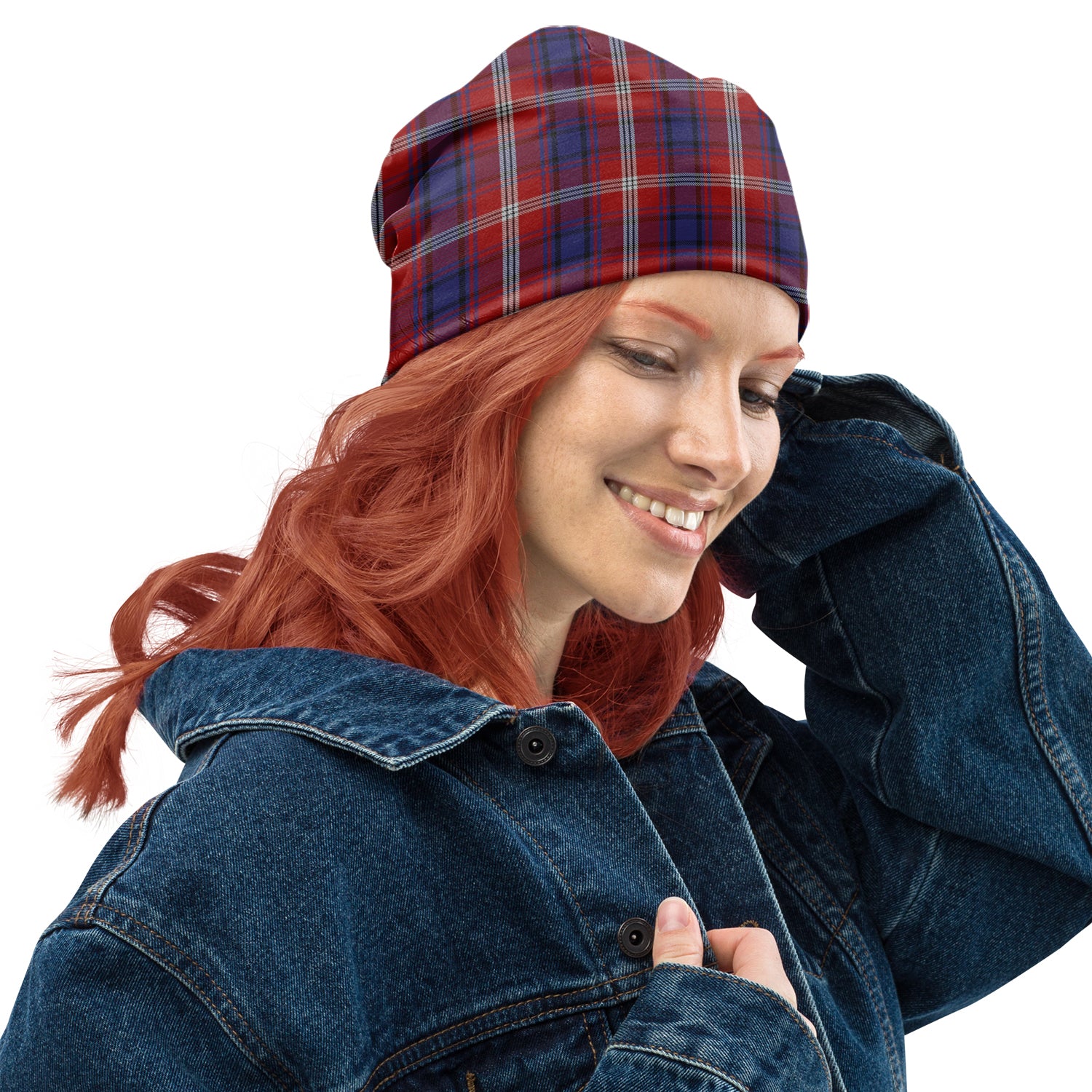 Ainslie Tartan Beanies Hat One Size 22 inches 15.5 inches - Tartanvibesclothing