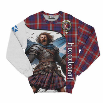 Tartan Vibes Clothing Ainslie Crest Tartan Sweatshirt Inspired by the Freedom of Scottish Warrior
