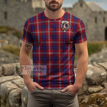 Ainslie Tartan Cotton T-Shirt with Family Crest Men's Shirt - Tartanvibesclothing Shop