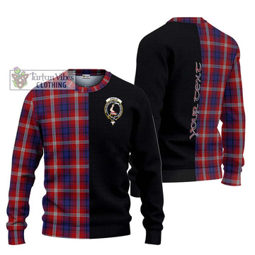 Ainslie Tartan Ugly Sweater with Family Crest and Half Of Me Style Unisex - Tartan Vibes Clothing