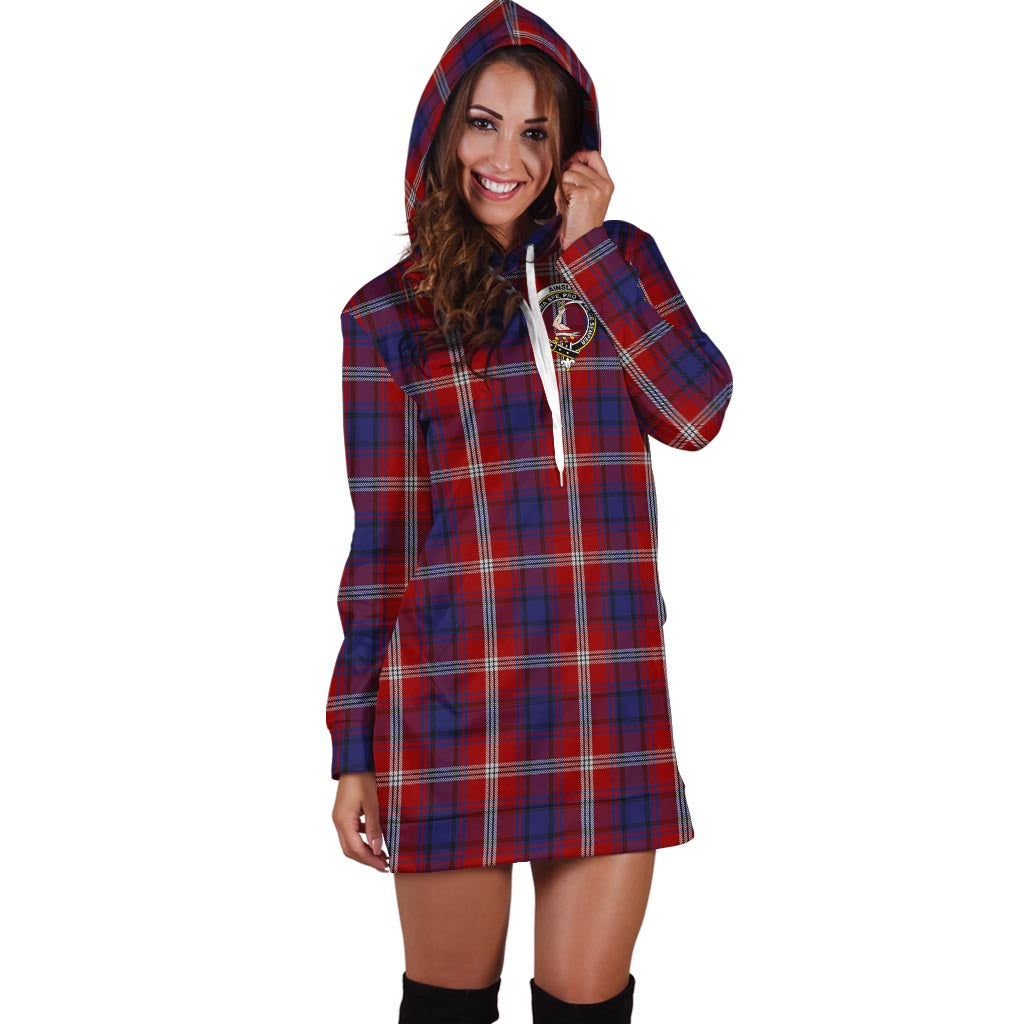 Ainslie Tartan Hoodie Dress with Family Crest - Tartan Vibes Clothing