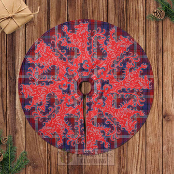 Ainslie Tartan Christmas Tree Skirt Lion Rampant Style Casual Tree Skirts - Tartan Vibes Clothing